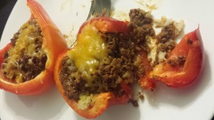 Taco Meat Stuffed Bell Peppers